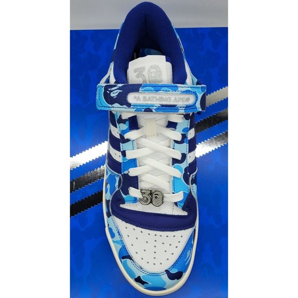 Adidas Bape x Forum Low 84 \'30th Anniversary- Blue\' Sneakers ID4772 main image 8